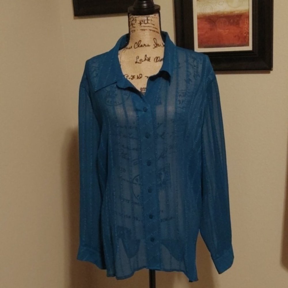 Avenue Teak button up long sleeve